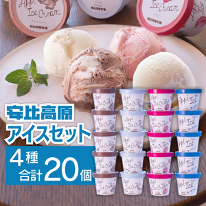 【安比高原】 アイスセット 20個入り（M-20Y）／ アイス アイスクリーム カップ カップアイス デザート スイーツ 食べ比べ 味比べ 詰合せ 詰め合わせ セット ストロベリー いちご 苺 イチゴ