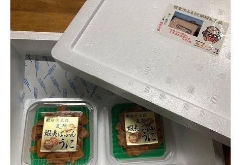 エゾバフンウニパック詰め100g×2P[11月中旬以降発送] F-73007