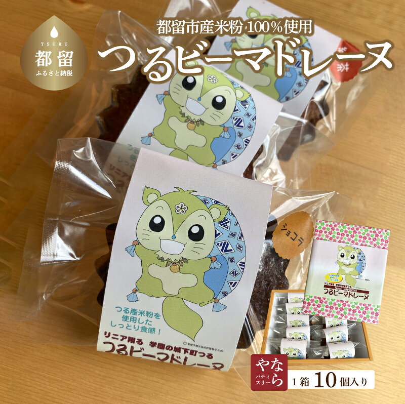 【ふるさと納税】 マドレーヌ 10個入り 山梨県都留市産米粉100%使用 米 つるビーマドレーヌ プレーン ショコラ 紅茶 ギフト お土産