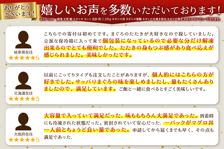 a10-100　焼津 天然 鮪 ネギトロ セット 合計 約1.2Kg ネギトロ丼 ネギトロ軍艦 ネギトロ手巻き寿司 ネギトロ巻き ネギトロ