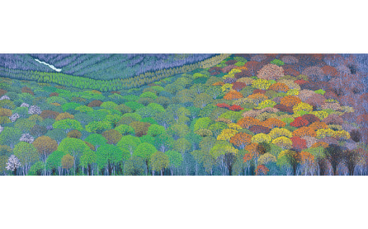 「自然の輝き」白額【 版画 額付 小川手漉和紙 小暮真望 東松山 埼玉県 】