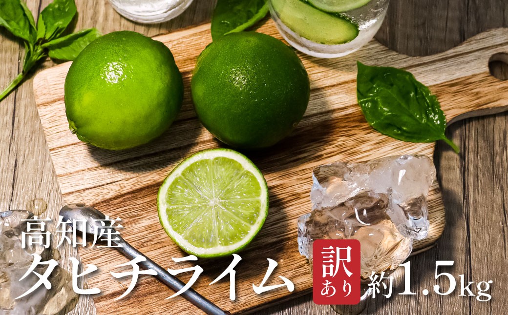 
            訳ありタヒチライム 約1.5㎏ ライム 国産 種なし 柑橘類 かんきつ類 防腐剤不使用 ノーワックス 新鮮 冷蔵 家庭用 果物 くだもの フルーツ 芸西村 高知県産
          