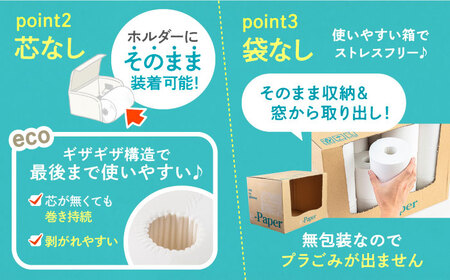 芯・袋なし！ トイレットペーパー シングル 36個入「e-Paper」130ｍ 無包装 コアレス [VAA046]