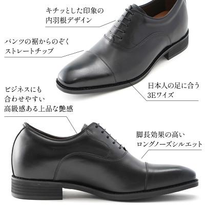 ふるさと納税 大和郡山市 ヨーロピアンカーフ 6cmアップシークレットシューズ ビジネス No.CA1301 黒 26cm |  | 02