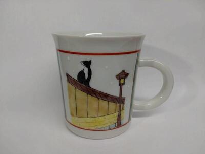 マグカップ 金沢猫 武家屋敷 九谷焼