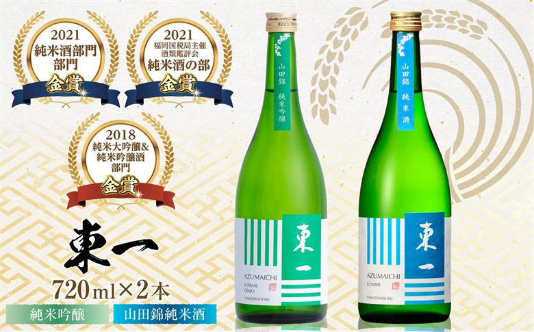 東一 純米吟醸・山田錦純米酒 720ml×2本 / 日本酒 お酒 銘酒 地酒 / 佐賀県 / 有限会社嬉野酒店 [41AIAA018]