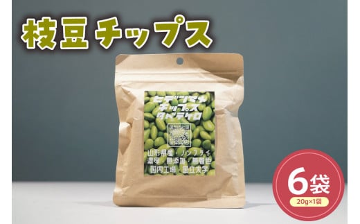 秘伝豆チップス６袋セット 計 120g ( 1袋 20g ) 山形県産 秘伝豆 チップス 山形県　米沢市 