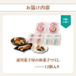 和菓子づくし 12個 ／ 饅頭 最中 丸ぼうろ 和菓子【A055】