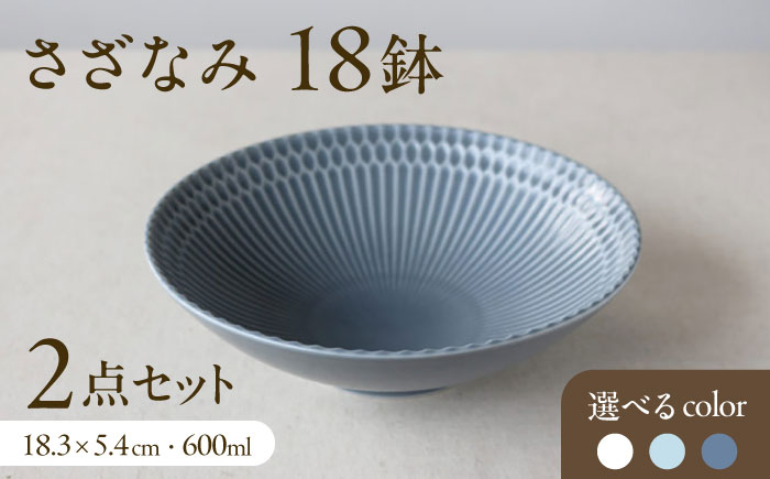 
            【選べる3色タイプ】【美濃焼】 さざなみ 18鉢 2枚セット 瑞浪市 / JS企画 皿 お皿 プレート 食器 [AZAZ072]
          