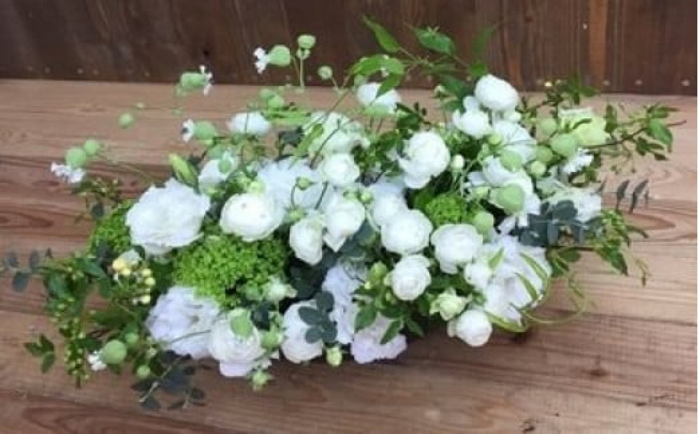 アレンジメント Mサイズ_ホワイト/グリーン系 142069_BN016VC03