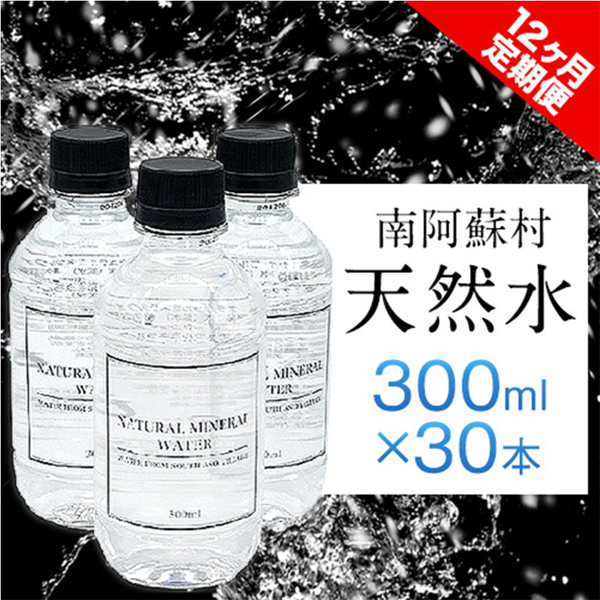 【12か月定期】水 300mlボトル×30本(スタイリッシュラベル) ハイコムウォーター《お申込み月の翌月から出荷開始---sms_hcmstltei_21_140000_mo12num1---