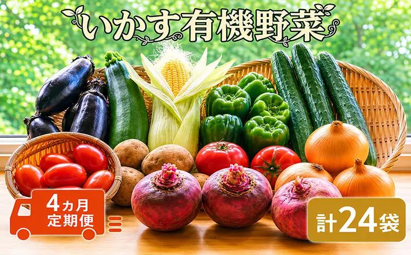 野菜 定期便 いかす有機野菜 毎月4回 6袋 計24袋 野菜