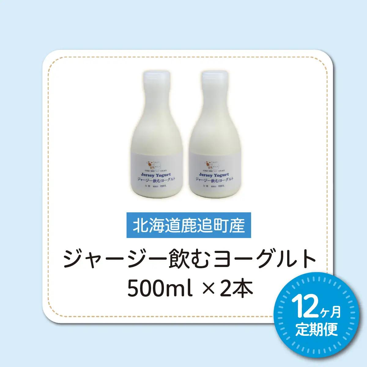 【定期12ヶ月】ジャージー飲むヨーグルト 500ml ×2 SKM025
