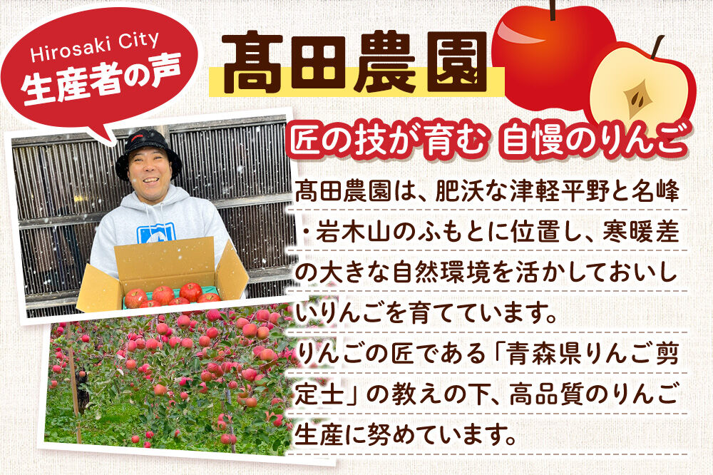 【26年11月下旬～発送】りんご【訳あり】サンふじ 約3kg  弘前市産 青森りんご [アップル おいしい ひろさき ふじ りんご 果実 果物 弘前 青森 赤色 美味 林檎]