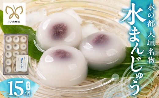大垣名物 水まんじゅう 【冷凍】15個【季節限定 10月25日まで受付】選べる個数 まんじゅう 饅頭 水饅頭 スイーツ 和菓子 デザート 銘菓 お菓子 菓子 ひんやり 季節限定 お取り寄せ ギフト 名物 11000円 1万千円 金蝶堂 シン・金蝶堂 岐阜県 大垣市