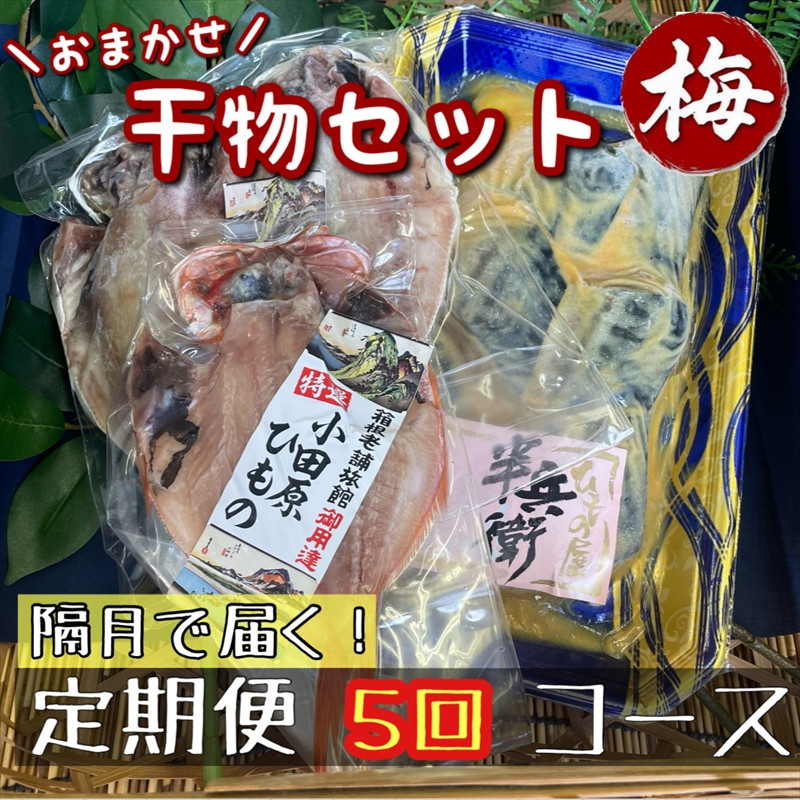 【隔月定期便5回】厳選！小田原の旬の干物セット 梅【 まぐろや 神奈川県小田原市 】 142069_DQ286