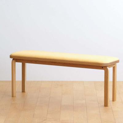 ふるさと納税 府中市 府中市の家具　コッコベンチ　オーク材/生地:ラムース(イエロー)(組み立て式)