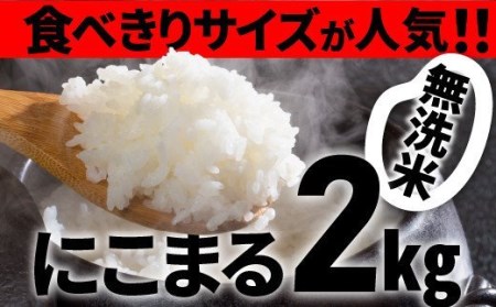 こだわりの無洗米が食べきりサイズ！「仁井田米にこまる」（2kg） 米 コメ 無洗米 こめ おこめ お米 食べきりサイズ 2kg 新米 ブランド米 白米 精米 国産 ブレンド米 ／Bos-B07