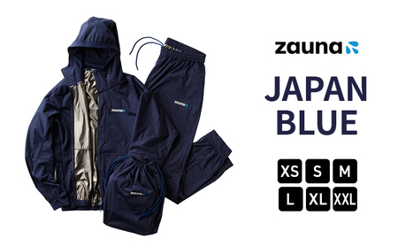 zauna suit / ザウナスーツ　JAPAN BLUE　ジャパンブルー　ネイビー　着るサウナ ファッション デトックスウェア Ag素材 保温性 セットアップ 静音性 軽量性  XS