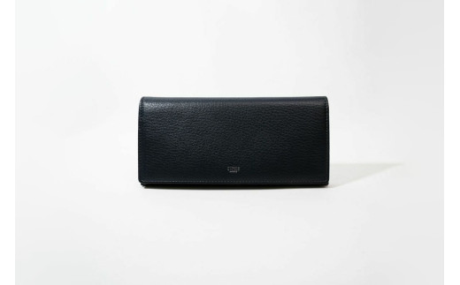 キプリス本革製ササマチ長財布　カラー：ネイビー【革小物 革製品 ソフトシュリンクレザー 牛革 しっとり シーズンレス 職人 財布】