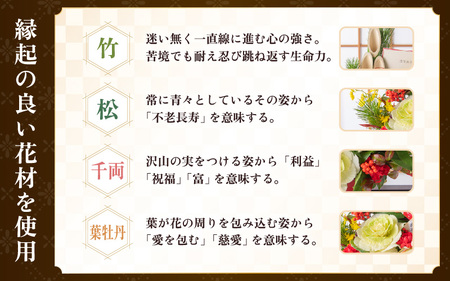 【先行予約】【モダン】花屋がつくった正月アレンジメント 【年内配送】／ お正月  サプライズ お祝い アレンジメント プレゼント 贈り物 フラワーギフト 生花 お花 花屋 粋 迎春 新春 正月飾り※2