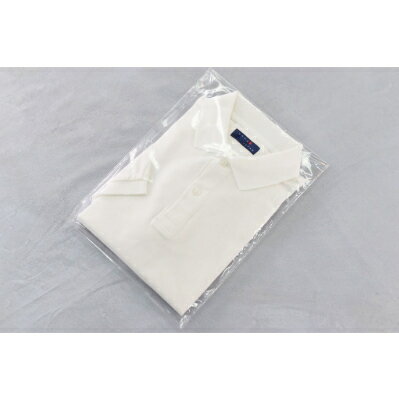 【ふるさと納税】【ヨシダシャツ】半袖ポロシャツ・綿100%鹿の子・ホワイト・Lサイズ【1230023】