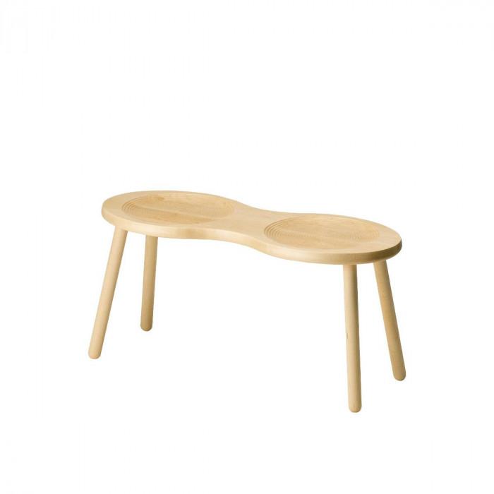 【ふるさと納税】旭川家具　コサイン　ピーナッツスツール_00654 | 国産家具 国産 旭川家具 スツール 丸脚 2人掛け 家具 椅子 いす インテリア 天然木 木製 おしゃれ シンプル 旭川市ふるさと納税 北海道 旭川市 北海道 お取り寄せ 送料無料