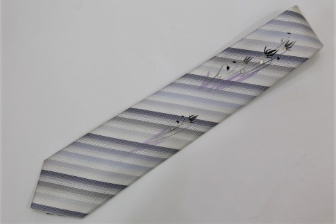 【西陣活性化を応援！】シルク100％西陣織手書きネクタイ（誕生花・３月かたくり） 261009_B-EZ251