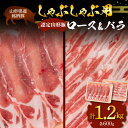 【ふるさと納税】 山形県産 銘柄豚 認定 山形豚 しゃぶしゃぶ用（ロース 600g・バラ 600g） 山形県 南陽市 [1834]