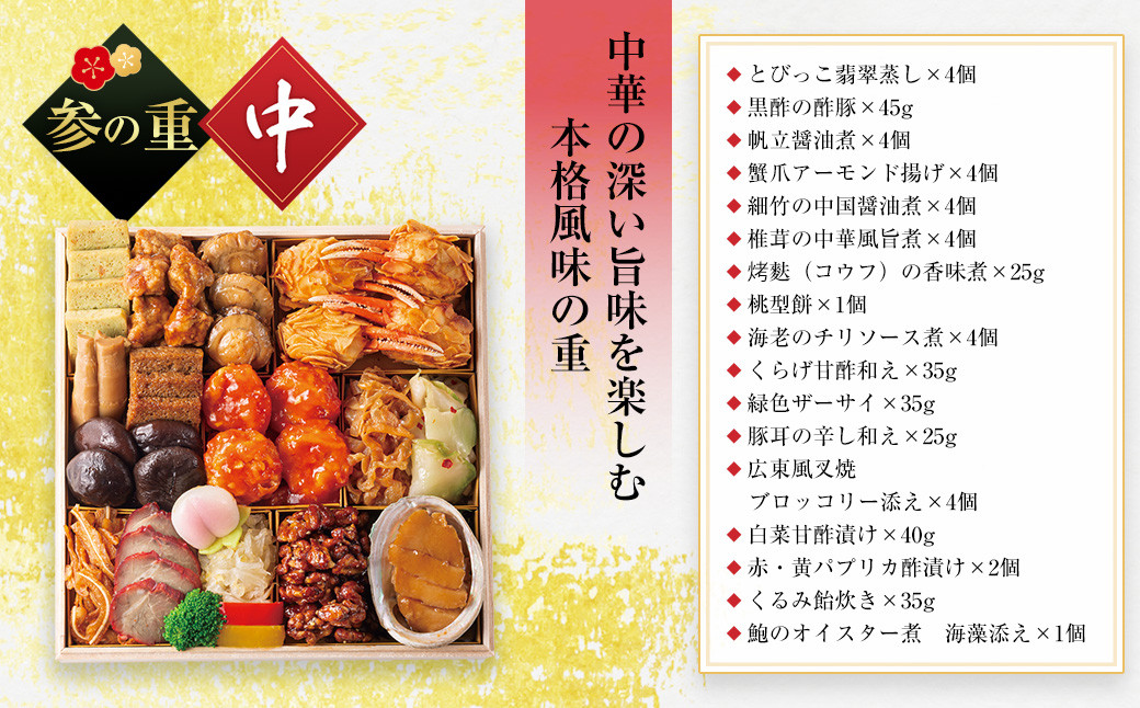 【2025年12月29日着】 和洋中 冷凍おせち三段重