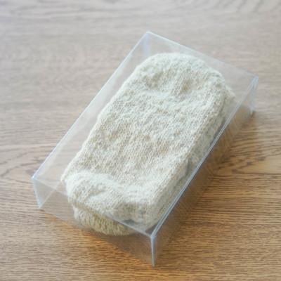 ふるさと納税 山添村 めえめえ牧場の手編みくつした(未脱脂手紡ぎ糸)　サイズ:22〜23.5cm