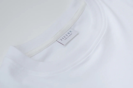 【ZIVANE】スビンコットン クルーネックＴシャツ（White/M/2枚）
