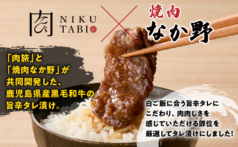 鹿児島県産黒毛和牛 旨辛タレ漬け 1kg（250g×4P）　K235-004_03