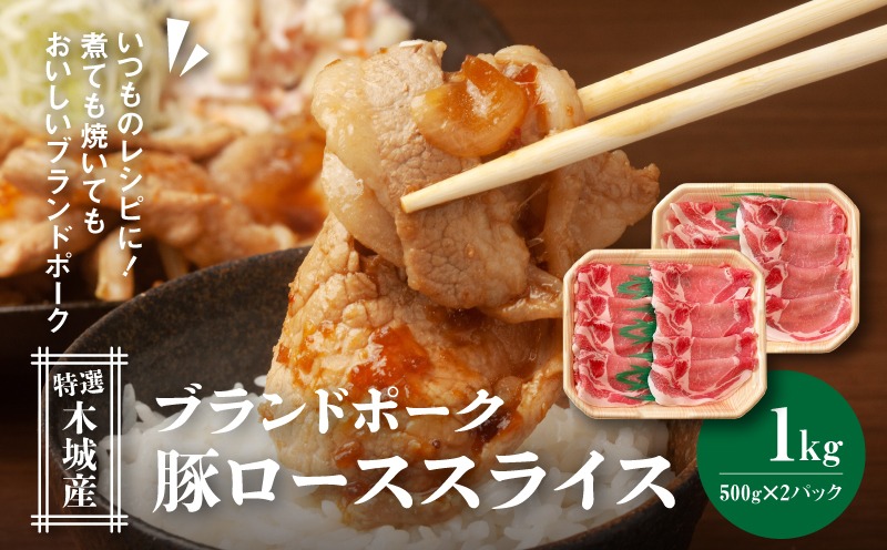 特選木城産 豚ローススライス 500g×2 _K56_0019_2