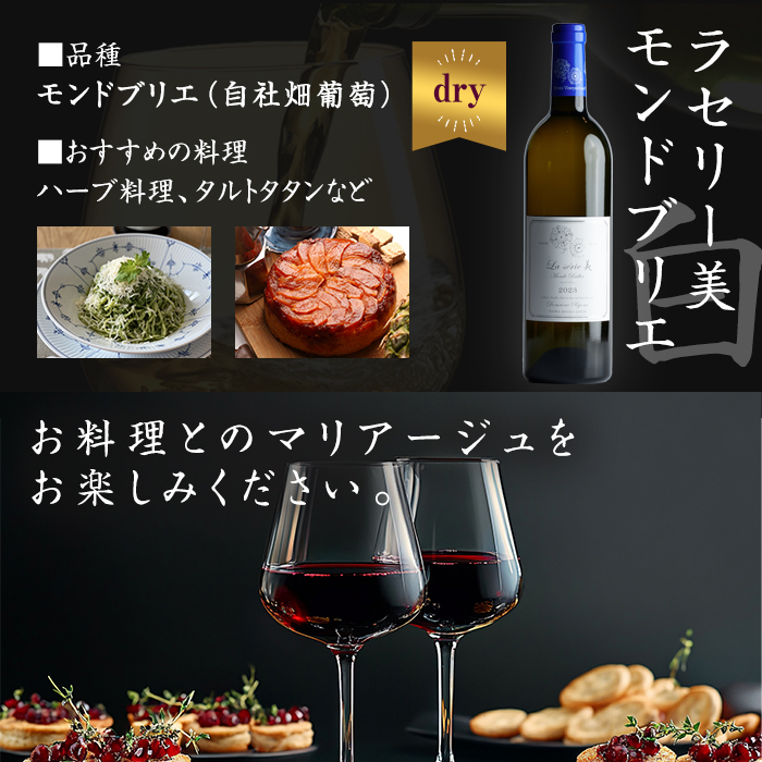 自社葡萄を使用したワインセット 750ml×5本 赤ワイン 白ワイン メルロー ピノノワール シャルドネ ソーヴィニヨンブラン モンドブリエ ミディアムボディ 辛口 ぶどう ブドウ アルコール みらい