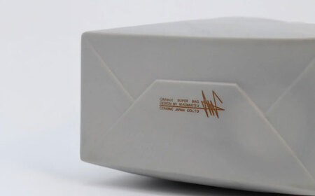 【瀬戸焼】ニュークリンクルスーパーバッグ#1 花器 グレー 【セラミック・ジャパン】 / 花瓶 インテリア ギフト プレゼント / 瀬戸市[BBBC015]