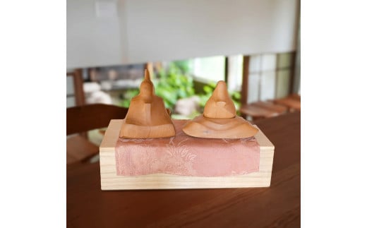ひなにんぎょう 木製 コンパクト 省スペース ひな祭り お雛様 お内裏様 手作り 置物 ハンドメイド インテリア