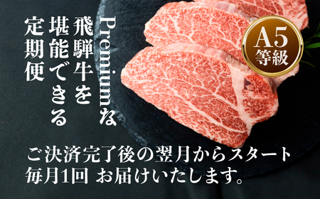 【 定期便 】 A5 飛騨牛 プレミアム 3回 計1.5kg 飛騨牛 [S609]