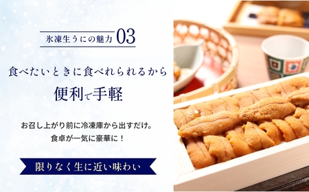 「うにむらかみ」氷凍生うに(冷凍生うに)　70g×1枚 【 ふるさと納税 人気 おすすめ ランキング うに ウニ 雲丹 海栗 塩水ウニ 塩水うに キタムラサキウニ バフンウニ うに丼 海鮮 ミョウバン