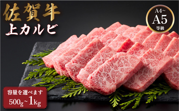 
            佐賀牛上カルビ 【選べる容量】／ ふるさと納税 肉 お肉 ロース 肩ロース 焼肉 焼き肉 切り落とし ステーキ 赤身 霜降り 国産 国産牛 国産和牛 ギフト 贈答品 贈り物
          