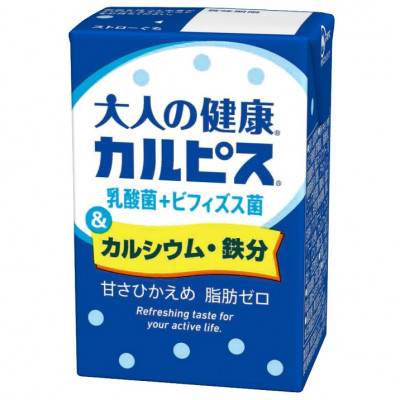 
            エルビー 大人の健康(R)カルピス(R) 乳酸菌+ビフィズス菌&カルシウム・鉄分 125ml×24本【1576239】
          