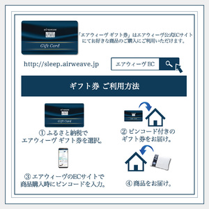 エアウィーヴ ギフト券（10万円分）【エアウィーヴオンラインストアで使える】[エアウィーヴ エアウィーブ 寝具 人気 おすすめ 割引 チケット クーポン ギフト 商品券 優待券 プレゼント 割引券]