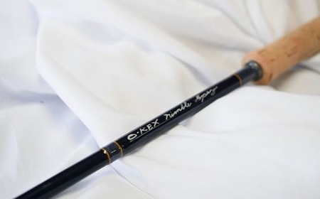 材料、製法にこだわった豊橋メイドのフライロッド「O-REX スペイロッド　ニンブル・スペイ・グロ 12’8” #6/7」 釣竿 職人 手造り フライロッド 竿 釣り竿 川釣り フィッシング つり 雑貨 愛知県 豊橋市 送料無料