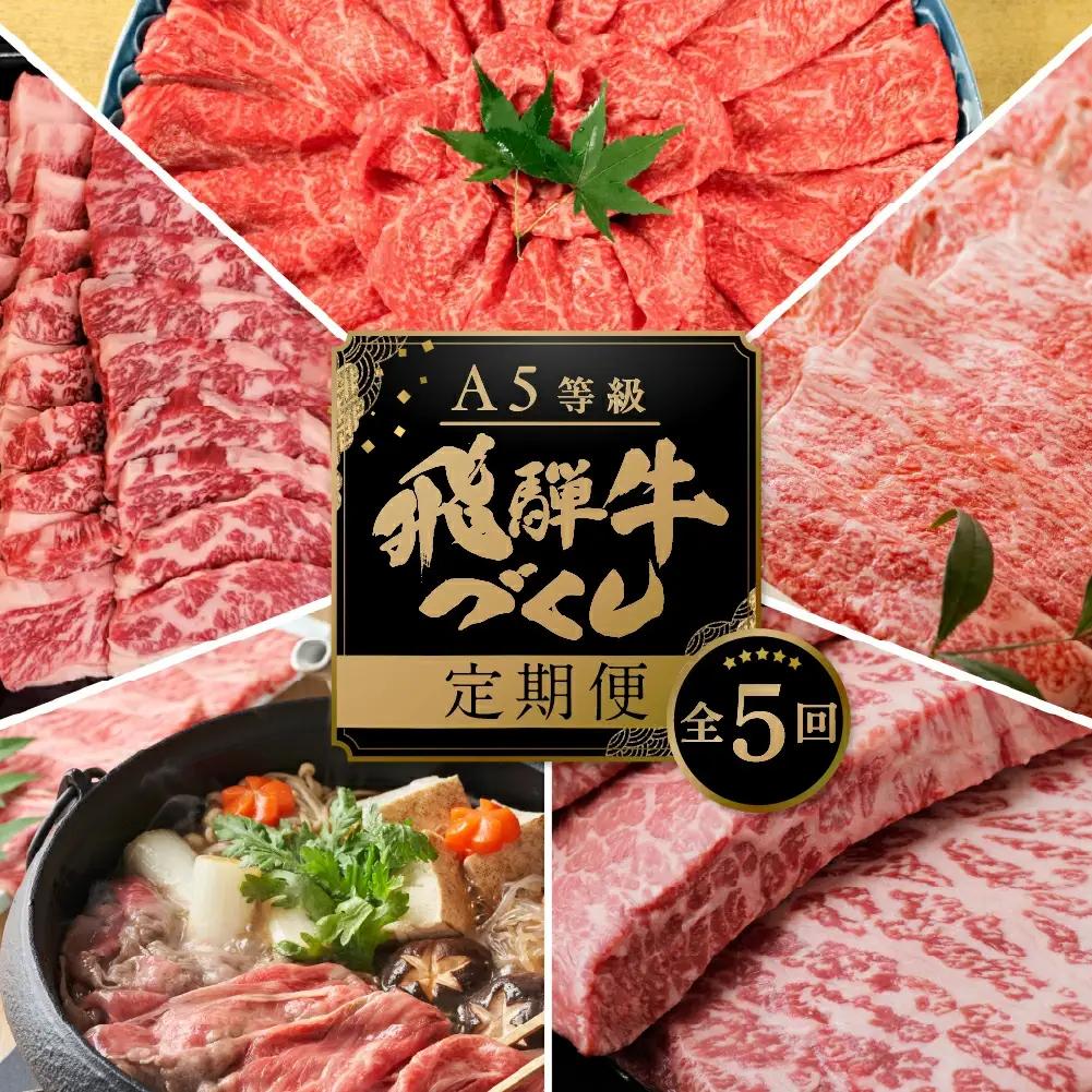 【ふるなび限定】定期便 飛騨牛 5回 定期便 トキノ屋食品 FN-Limited-PR