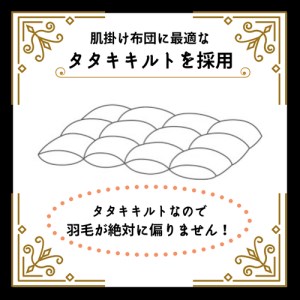 羽毛布団 ブルー 肌掛け布団 シングル アイダーダウン95% キャピタル