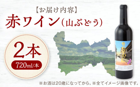 赤ワイン (山ぶどう) 約720ml 2本 BKAG015 ワイン