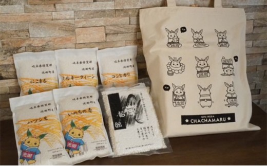 
                  米 6種食べ比べ ちゃちゃまる セット 300g × 6 龍の瞳 いのちの壱 ハツシモ コシヒカリ ミルキークイーン にこまる 池田町産 分づき 分つき精米
                