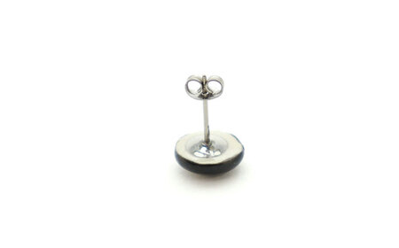 【美濃焼】 黄緑むら タイル ピアス 直径10mm 瑞浪市 / TILEmade タイル アクセサリー ハンドメイド [AZCD028]