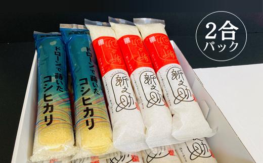 【先行予約】令和6年産 新之助・コシヒカリ詰合せセット（2合パック×10袋） 新潟県 五泉市 （農）久保農業生産組合