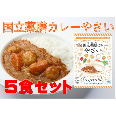 【ふるさと納税】30種のスパイスを使用　国立薬膳カレーやさい　200g×5食セット　小麦粉・ラード不使用【1594565】